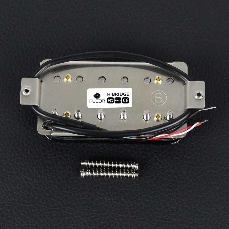 FLEOR Black Guitar Humbucker Pickups Alnico 5 Bridge Pickup 14-15k - Image 4